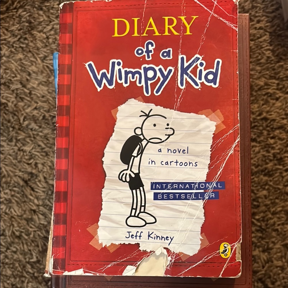 Diary of a Wimpy Kid Book by Jeff Kinney - Red Cover